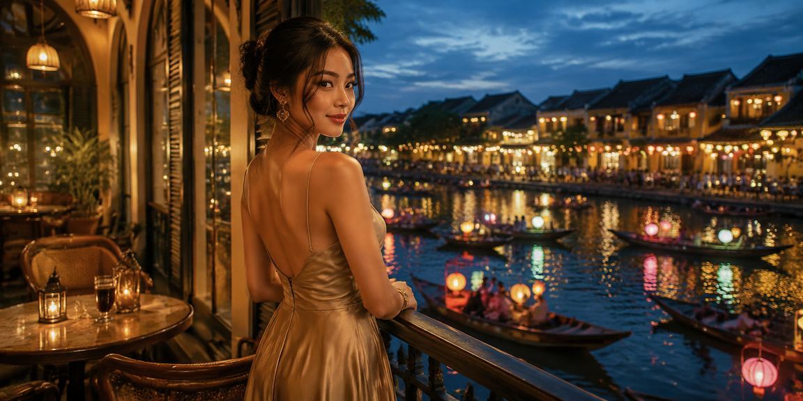Người chơi đang sử dụng voucher tại quán cà phê Hội An trong lúc xem bóng đá